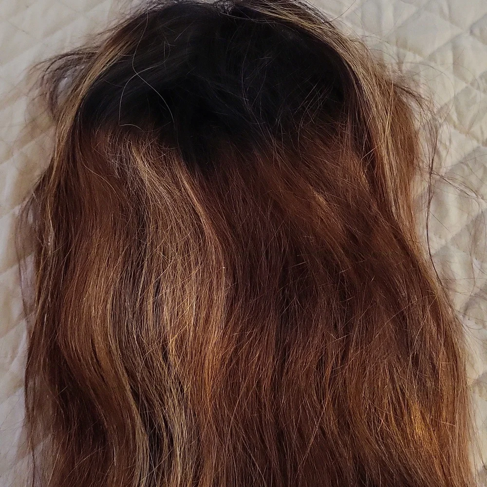 Human Hair Wig 24inch 13x6 Lacefront. 1b Roots Ombre Body Wave NEW NEVER WORN - Picture 8 of 12